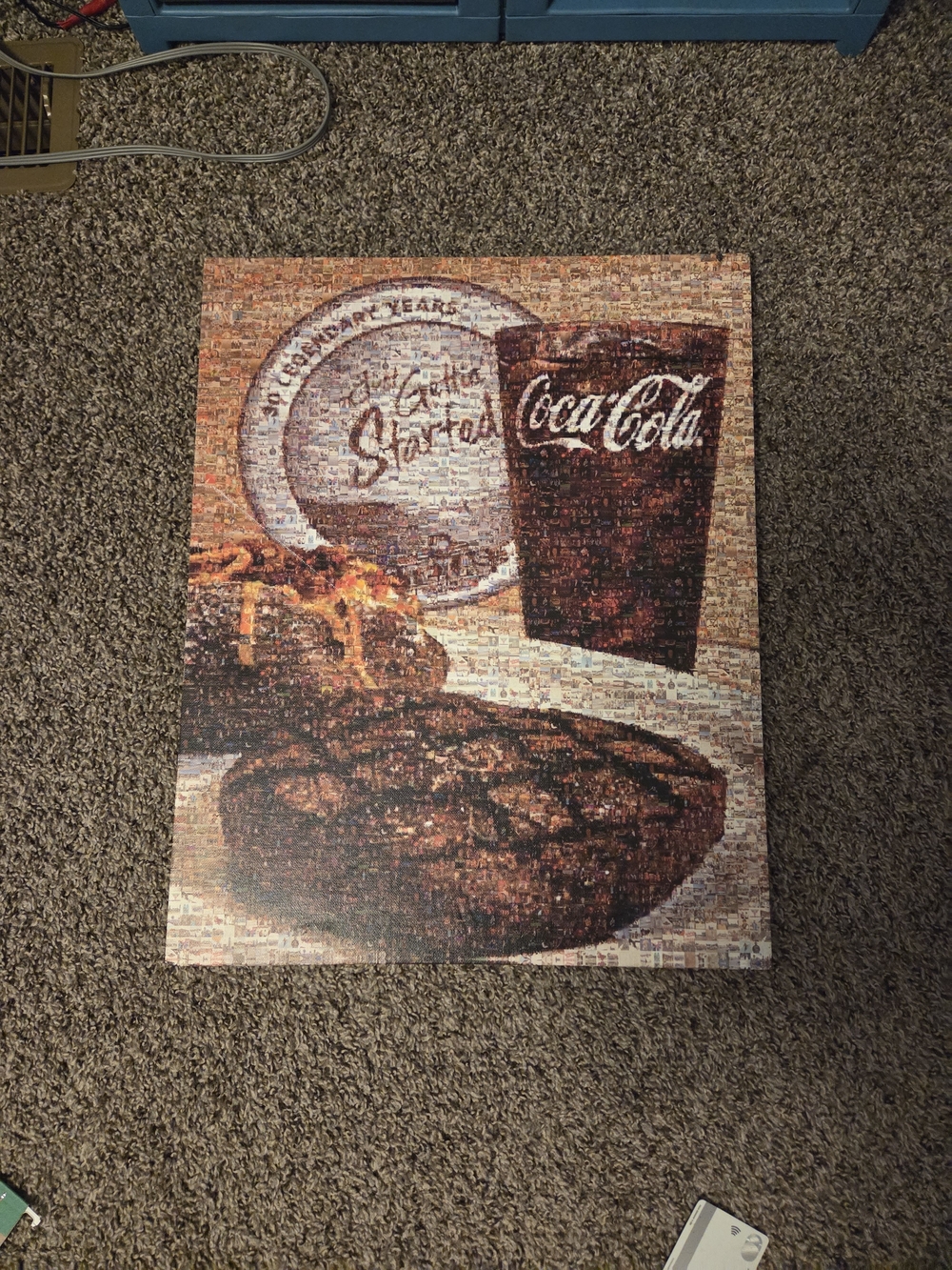 Coca Cola Vintage Style Brown & Cream Home Art Wall Print